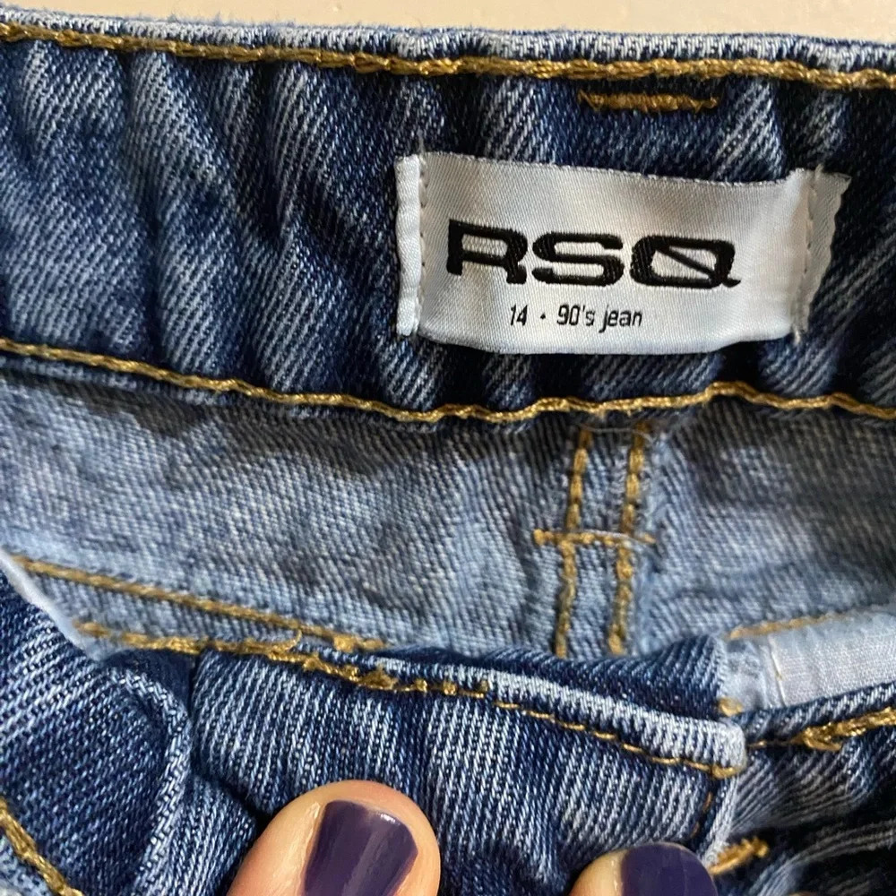 Bundle 2 pairs girls RSQ jeans size 14, distressed - Picture 3 of 6